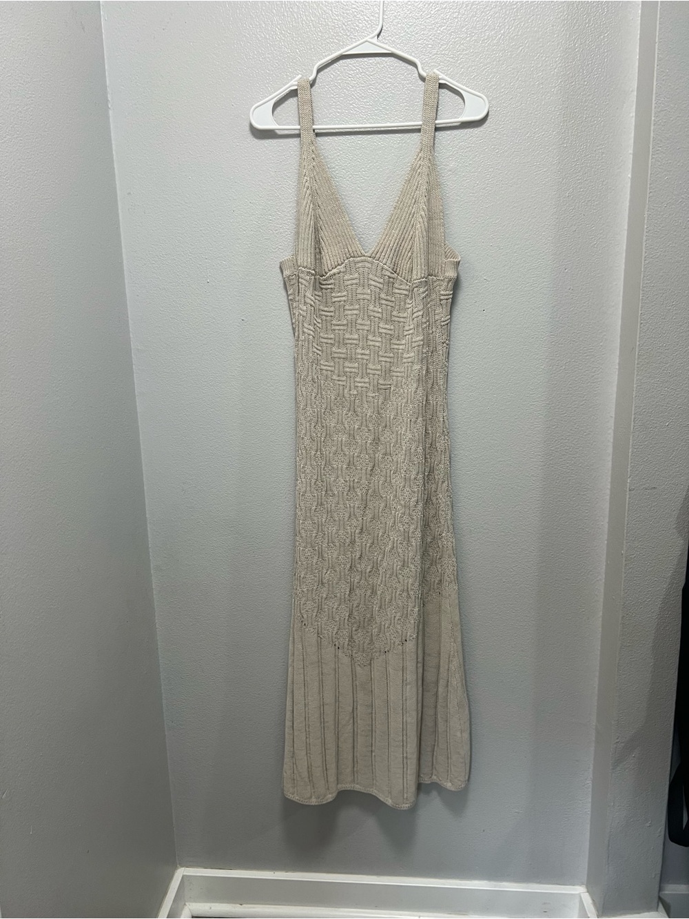 NWT Ramy Brook Donovan Knit Midi Dress Sand XS $395